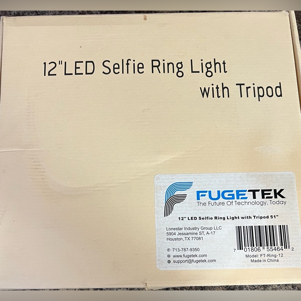 FUGETEK 12" LED Selfie Ring Light with Tripod